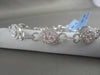 ANTIQUE 4.24CT WIDE FILIGREE 18KT DIAMOND ROUND BRACELET