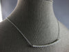ESTATE .83CT DIAMOND 14KT WHITE GOLD 3D CLASSIC ROUND FILIGREE BAR LOVE NECKLACE