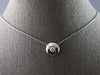 0.10CT DIAMOND 14K WHITE GOLD 3D CLASSIC SOLITAIRE ETOILE FLOATING PENDANT #27928