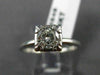 ANTIQUE .75CT OLD MINE DIAMOND 14K WHITE GOLD 3D FISHTAIL ENGAGEMENT RING #3546