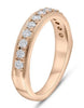 .47CT DIAMOND 18K ROSE GOLD 3D ROUND SHARED PRONG SEMI ETERNITY ANNIVERSARY RING