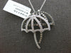 1.45CT WHITE & CHOCOLATE FANCY DIAMOND 14KT WHITE GOLD DOUBLE UMBRELLA PENDANT