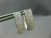 ESTATE LARGE 1.56CT DIAMOND 14KT WHITE GOLD INVISIBLE HUGGIE EARRINGS #1674