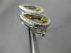 ESTATE .22CT DIAMOND & MULTI GEM 14KT WHITE GOLD 3D PEAR SHAPE CLIP ON EARRINGS