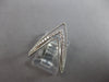 LARGE .26CT DIAMOND 14KT WHITE GOLD 3D 3 ROW CLASSIC V SHAPE TRIANGULAR FUN RING