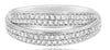 ESTATE .53CT DIAMOND 14KT WHITE GOLD 3D MULTI ROW CRISS CROSS ANNIVERSARY RING