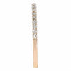 ESTATE .19CT DIAMOND 18KT ROSE GOLD 3D SEMI ETERNITY WEDDING ANNIVERSARY RING