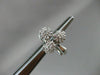 ANTIQUE .70CT DIAMOND 14KT WHITE GOLD HANGING FLOWER CLIP ON EARRINGS #1199