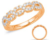ESTATE .40CT DIAMOND 14KT ROSE GOLD 3D CLASSIC INFINITY HEXAGON LOVE RING