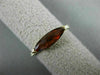 ESTATE 1.59CT ROUND DIAMOND & AAA MARQUISE SHAPE GARNET 14KT YELLOW GOLD 3D RING