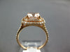 LARGE 2.49CT DIAMOND & AAA MORGANITE 14KT ROSE GOLD EMERALD CUT ENGAGEMENT RING