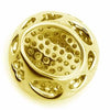 .56CT WHITE FANCY YELLOW DIAMOND 18KT 2 TONE GOLD CIRCULAR PAVE FLOATING PENDANT
