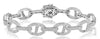 .97CT DIAMOND 14K WHITE GOLD CLASSIC FILIGREE OVAL LINK ETERNITY TENNIS BRACELET