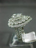 ESTATE LARGE 3.11CT DIAMOND 14K WHITE GOLD CLASSIC HALO FILIGREE ENGAGEMENT RING