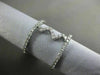 ESTATE WIDE .67CT ROUND DIAMOND 18KT WHITE GOLD 3D ZIG ZAG DOUBLE ROW FUN RING
