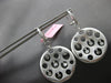 EXTRA LARGE .41CT DIAMOND 18KT WHITE GOLD MATTE & SHINY CHANDELIER FUN EARRINGS