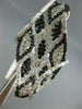 ESTATE EXTRA LARGE 3.52CT WHITE & BLACK DIAMOND 14KT WHITE GOLD 3D COCKTAIL RING