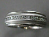 ESTATE WIDE 1.11CTW DIAMOND 14K WHITE GOLD MENS WEDDING RING 7MM SIZE 10.0 16847