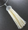 EXTRA LARGE & LONG 2CT DIAMOND & AAA SOUTH SEA PEARL 18K WHITE GOLD FUN NECKLACE