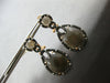12.94CT WHITE & BLACK DIAMOND & AAA SMOKEY TOPAZ 14KT ROSE GOLD HANGING EARRINGS