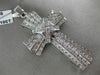 ESTATE MASSIVE 2.10CT DIAMOND 14K WHITE GOLD 3D HANDCRAFTED CROSS PENDANT #22919
