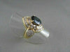 ANTIQUE LARGE 5.70CT DIAMOND & AAA EXTRA FACET SAPPHIRE 18KT YELLOW GOLD RING