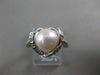 ESTATE DIAMOND 8.5MM SOUTH SEA PEARL 18K WHITE GOLD HEART COCKTAIL RING 12M 6545