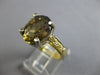 4.62CT DIAMOND & AAA SMOKY TOPAZ 18KT 2 TONE GOLD OVAL & ROUND LOVE RING #28200