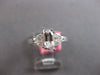 1.19CT GIA FLAME & TRAPEZOID DIAMOND 18KT WHITE GOLD 3D 3 STONE ENGAGEMENT RING