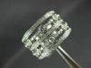 ESTATE WIDE 1.10CT DIAMOND 14KT WHITE GOLD 3D ETOILE MULTI ROW ANNIVERSARY RING