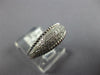 ESTATE .29CT DIAMOND 18KT WHITE GOLD 3D MULTI ROW PAVE BEADED ANNIVERSARY RING
