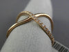 ESTATE WIDE .25CT ROUND DIAMOND 14KT ROSE GOLD 3D INFINITY X LOVE FUN RING