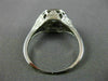 ANTIQUE .53CT DIAMOND & AAA SAPPHIRE 18K WHITE GOLD SQUARE ENGAGEMENT RING 26026