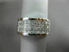ESTATE WIDE 1.96CT PRINCESS DIAMOND 14K WHITE GOLD 3D INVISIBLE ANNIVERSARY RING
