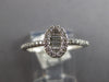 ESTATE .20CT DIAMOND 14KT WHITE GOLD ROUND & BAGUETTE OVAL FRIENDSHIP LOVE RING