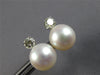 .23CT DIAMOND & AAA SOUTH SEA PEARL 14K WHITE GOLD 3D 8.5MM STUD EARRINGS #28290