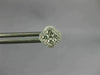 ESTATE .46CT DIAMOND 18KT WHITE GOLD 3D SQUARE FLOWER HALO STUD EARRINGS