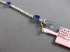 ESTATE 3.18CT DIAMOND & AAA SAPPHIRE 14K WHITE GOLD OVAL & ROUND TENNIS BRACELET