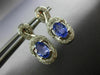 ESTATE 2.47CT DIAMOND & AAA TANZANITE 14KT WHITE GOLD PAVE SWIRL EARRINGS #15690