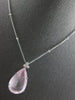 EXTRA LARGE 27.25CT DIAMOND & AAA ROSE QUARTZ 14KT WHITE GOLD 3D CUSHION PENDANT