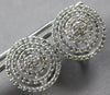 LARGE 1.60CT DIAMOND 14KT WHITE GOLD 3D MULTI CIRCULAR CLIP ON EARRINGS #27976