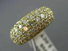 ANTIQUE WIDE 2.0CT DIAMOND 14K YELLOW GOLD PAVE MULTI ROW ANNIVERSARY RING #3544