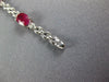 4.53CT DIAMOND & AAA RUBY 14KT WHITE GOLD OVAL 3 STONE PANTHER TENNIS BRACELET