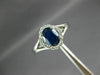 ESTATE 1.15CT DIAMOND & AAA SAPPHIRE 14K WHITE GOLD CLASSIC OVAL ENGAGEMENT RING