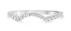 ESTATE .18CT DIAMOND 14KT WHITE GOLD 3D CLASSIC V SHAPE ANNIVERSARY RING