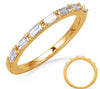.38CT DIAMOND 14K YELLOW GOLD 3D BAGUETTE SEMI ETERNITY WEDDING ANNIVERSARY RING