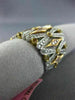 LARGE 1.74CT WHITE PINK & FANCY YELLOW DIAMOND 18KT TRI COLOR GOLD FILIGREE RING