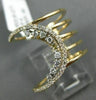 ESTATE LARGE .39CT ROUND DIAMOND 18KT ROSE GOLD CLASSIC MOON MULTI ROW FUN RING