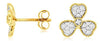 ESTATE .18CT DIAMOND 14KT 2 TONE GOLD MULTI HEART FLOWER CLOVER STUD EARRINGS