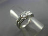 ANTIQUE .74CT ROUND & BAGUETTE DIAMOND 18KT GOLD ENGAGEMENT WEDDING RING #21860